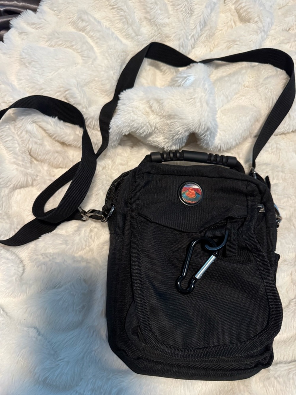 Black Compact Crossbody Shoulder - Versatile Everyday Carry Travel Utility Bag